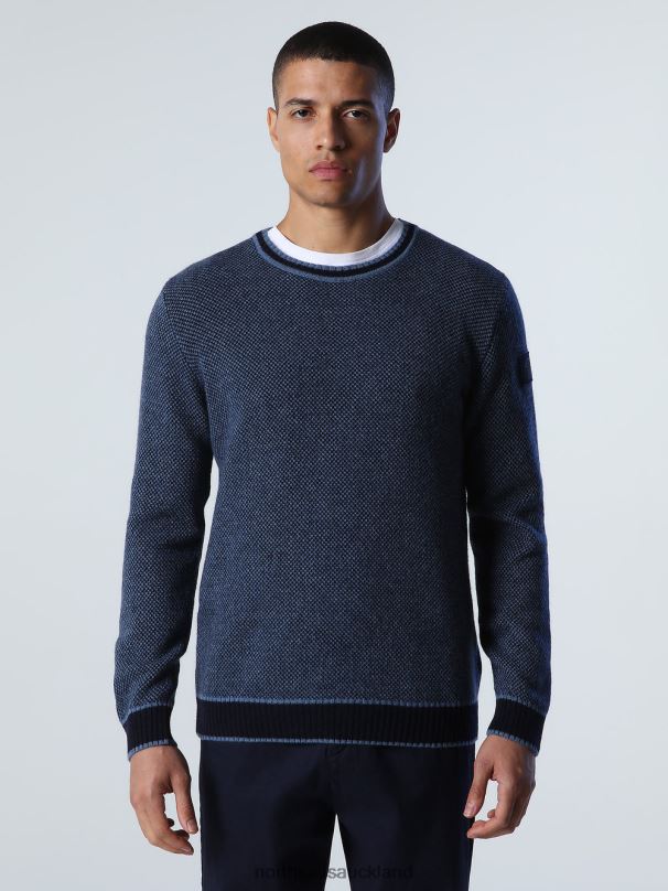 RECYCLED WOOL JUMPER Navy blue Clothing Men X20HV990 North Sails