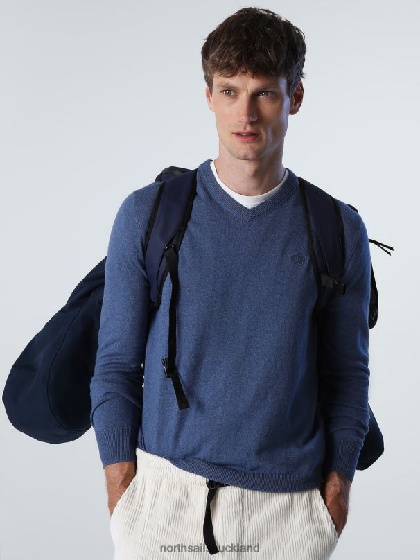 V-NECK JUMPER Dark denim Clothing Men X20HV777 North Sails