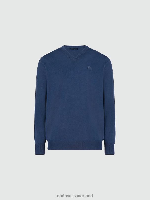 V-NECK JUMPER Dark denim Clothing Men X20HV777 North Sails