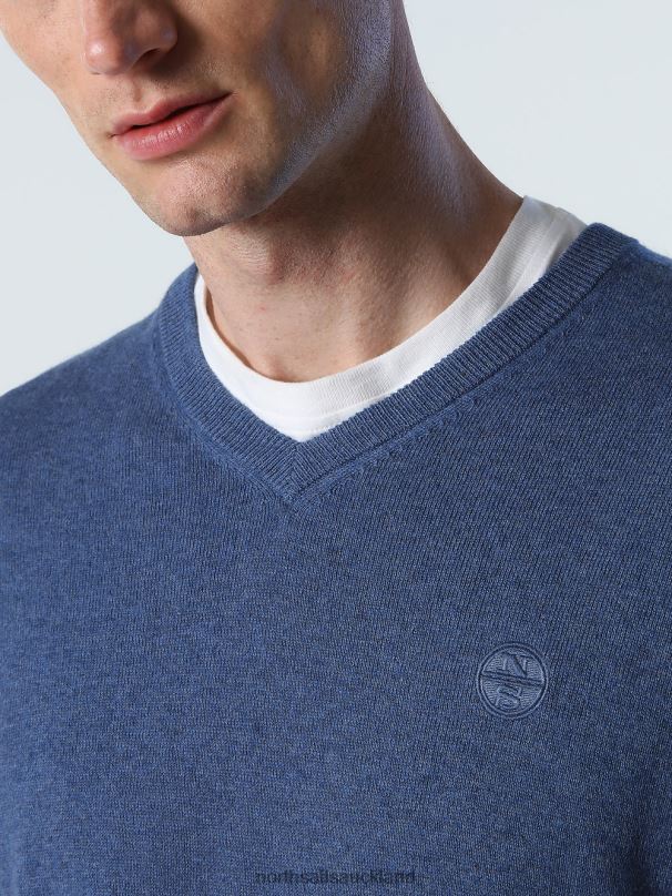 V-NECK JUMPER Dark denim Clothing Men X20HV777 North Sails