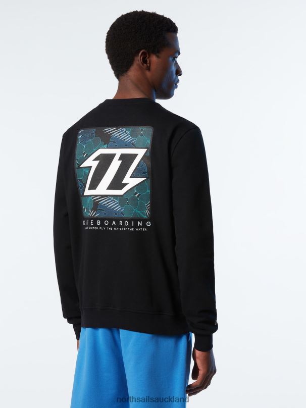CREWNECK SWEATSHIRT Black Clothing Men X20HV259 North Sails