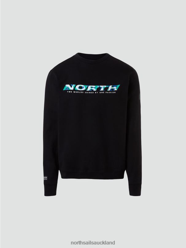 CREWNECK SWEATSHIRT Black Clothing Men X20HV259 North Sails