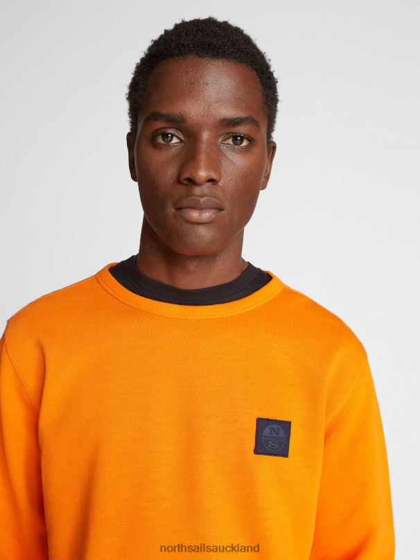 CREW-NECK SWEATSHIRT Vibrant orange Clothing Men X20HV1280 North Sails