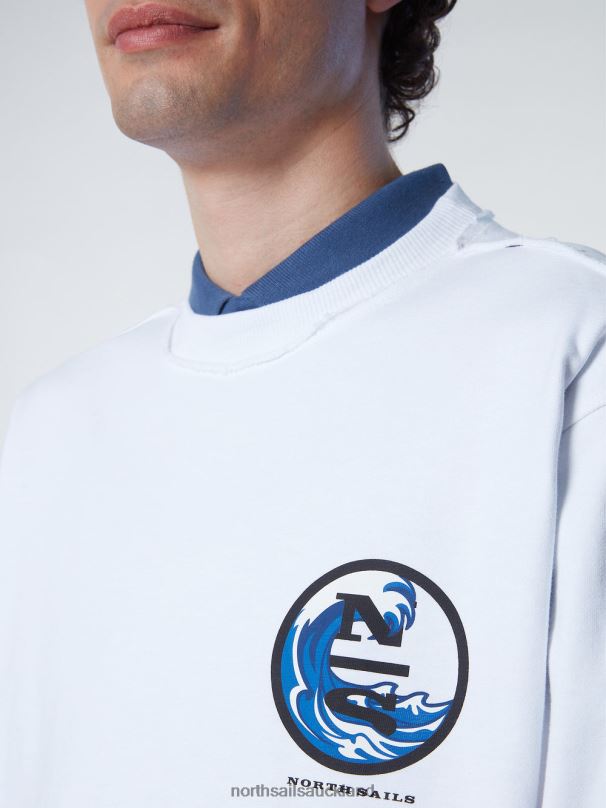 GRAPHIC PRINT SWEATSHIRT White Clothing Men X20HV266 North Sails