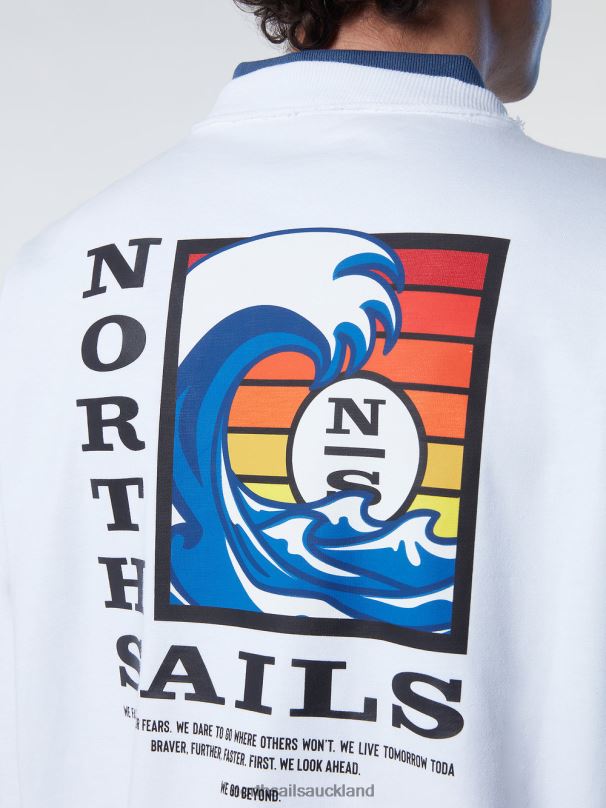 GRAPHIC PRINT SWEATSHIRT White Clothing Men X20HV266 North Sails