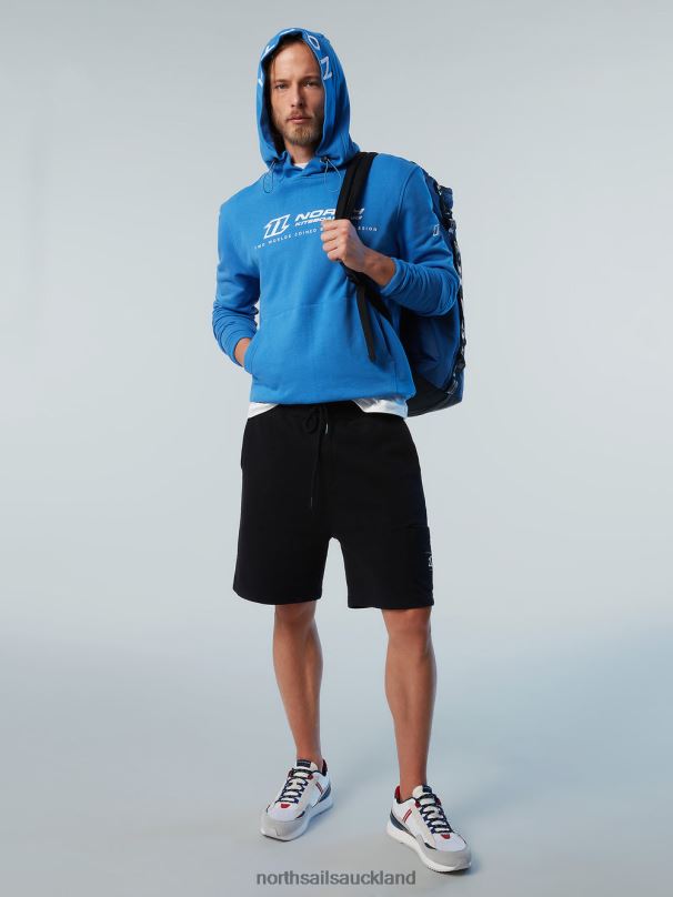 HOODIE WITH EMBROIDERED HOOD Digital blue Clothing Men X20HV270 North Sails