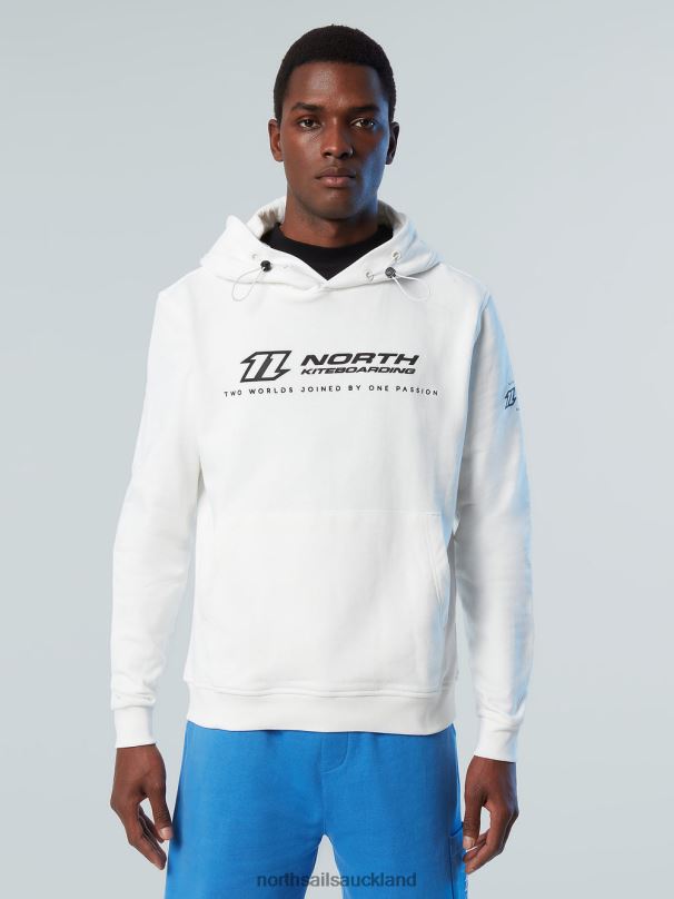 HOODIE WITH EMBROIDERED HOOD White Clothing Men X20HV269 North Sails