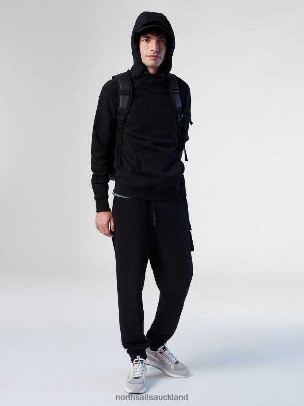 HOODIE WITH POCKET Black Clothing Men X20HV274 North Sails