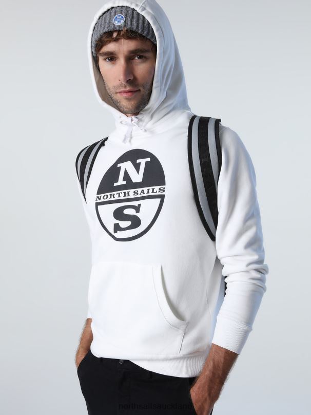 LOGO HOODIE Marshmallow Clothing Men X20HV784 North Sails