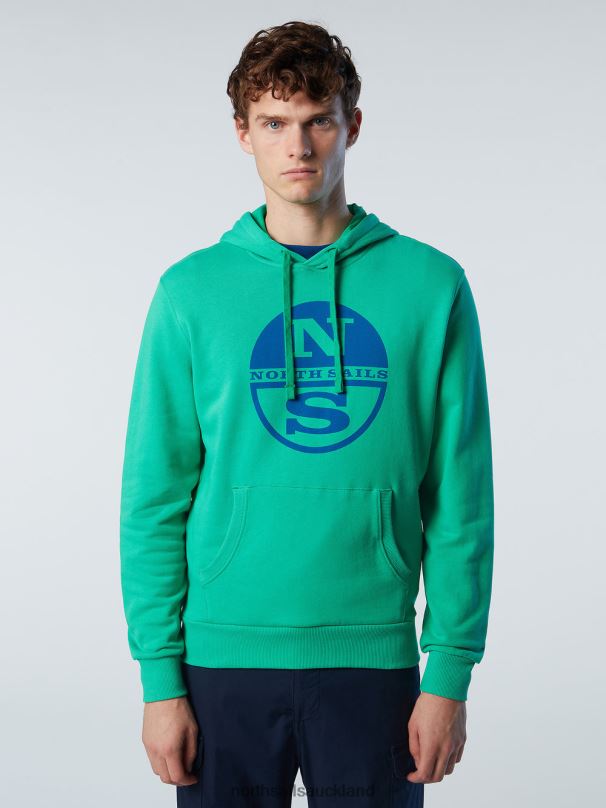 MAXI LOGO HOODIE Garden green Clothing Men X20HV296 North Sails