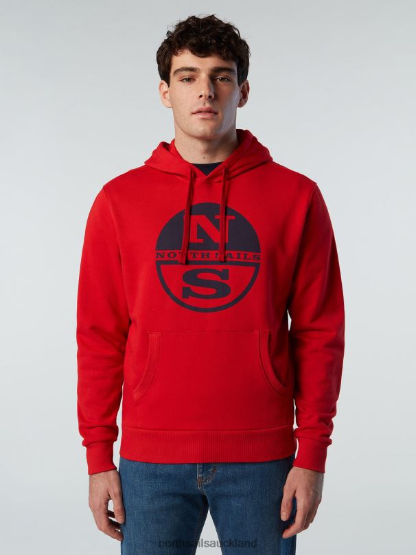 MAXI LOGO HOODIE Red Clothing Men X20HV298 North Sails