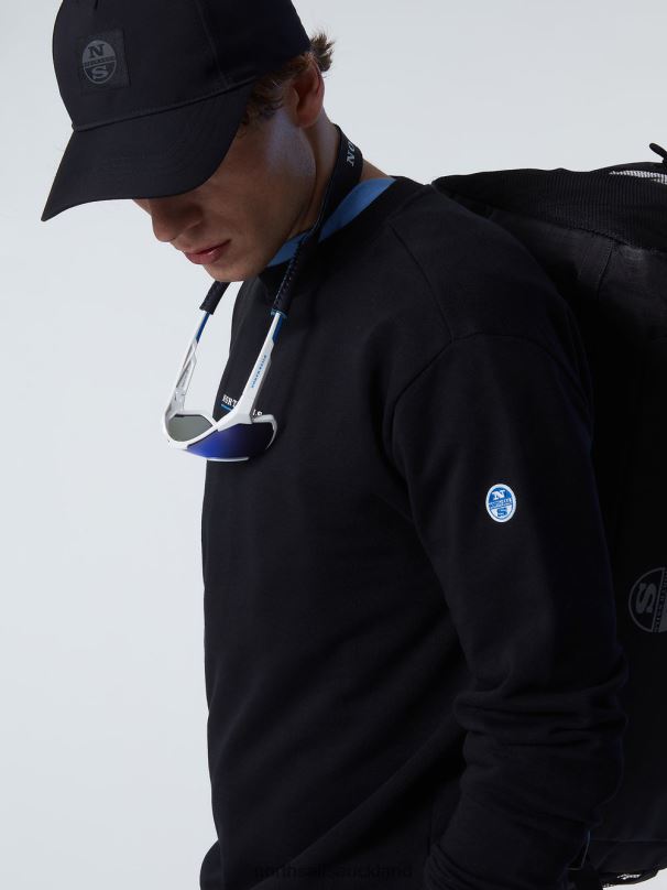 SWEATSHIRT WITH CHEST PRINT Black Clothing Men X20HV295 North Sails