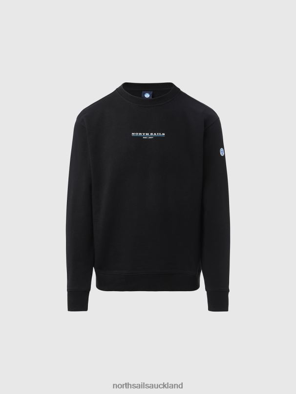 SWEATSHIRT WITH CHEST PRINT Black Clothing Men X20HV295 North Sails