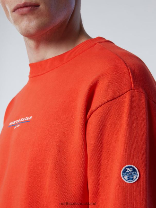 SWEATSHIRT WITH CHEST PRINT Bright orange Clothing Men X20HV292 North Sails