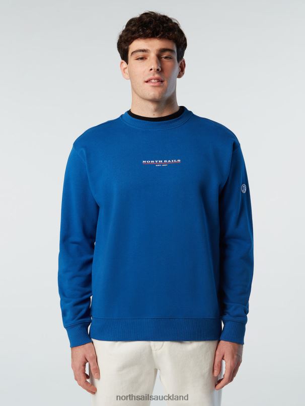 SWEATSHIRT WITH CHEST PRINT Ocean blue Clothing Men X20HV290 North Sails