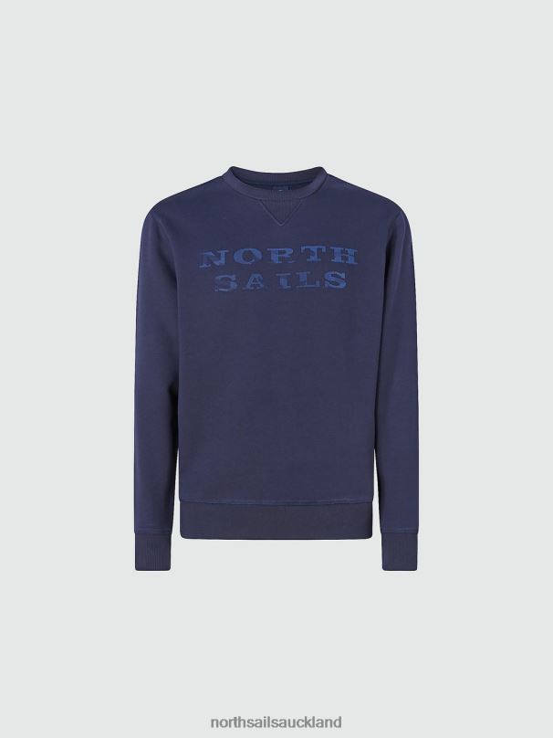 SWEATSHIRT WITH LETTERING Navy blue Clothing Men X20HV932 North Sails