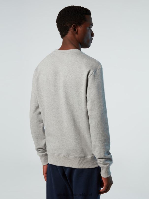 SWEATSHIRT WITH LOGO PATCH Grey melange Clothing Men X20HV287 North Sails