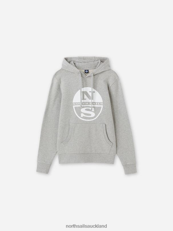 SWEATSHIRT WITH MAXI LOGO Grey melange Clothing Men X20HV1288 North Sails