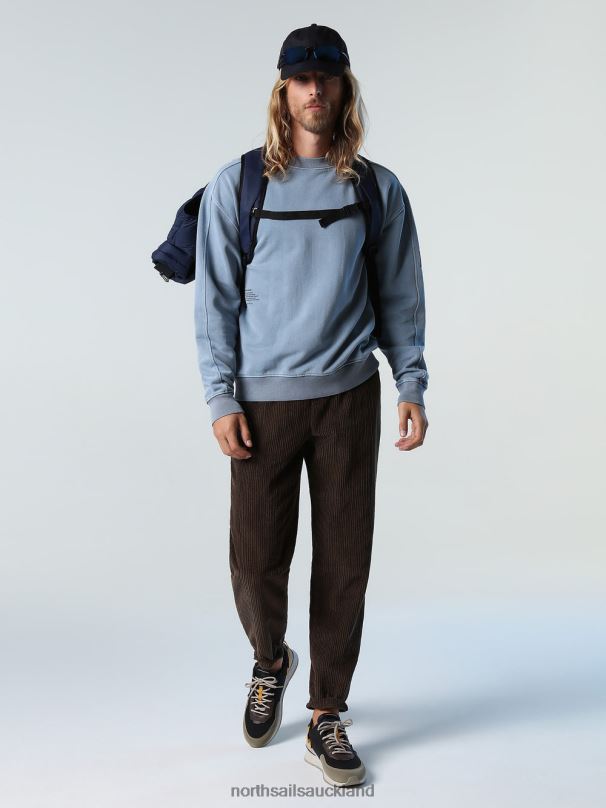 SWEATSHIRT WITH MINERAL DYE China blue Clothing Men X20HV918 North Sails