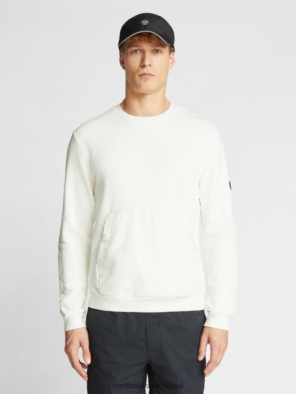 SWEATSHIRT WITH POCKETS Blanc Clothing Men X20HV1188 North Sails