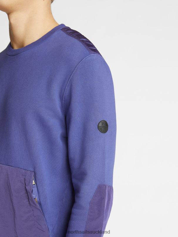 SWEATSHIRT WITH POCKETS Wave blue Clothing Men X20HV1189 North Sails