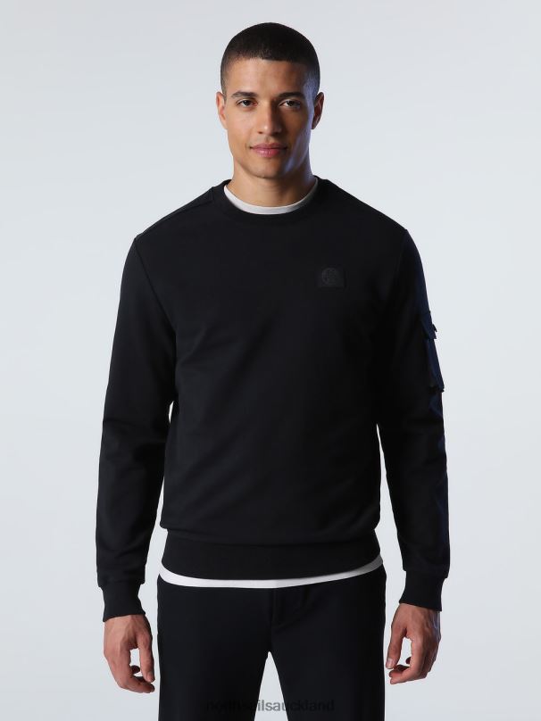 SWEATSHIRT WITH POCKET Black Clothing Men X20HV915 North Sails