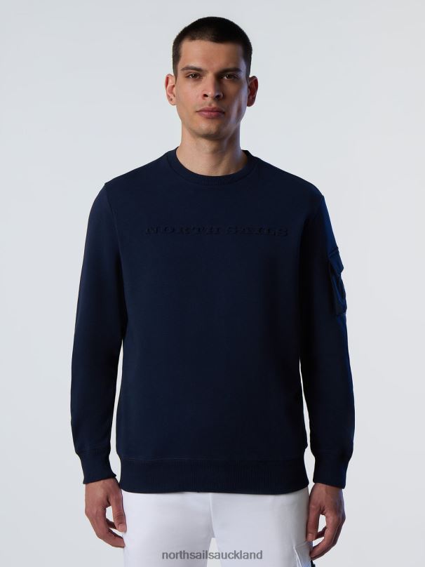 SWEATSHIRT WITH POCKET Navy blue Clothing Men X20HV273 North Sails