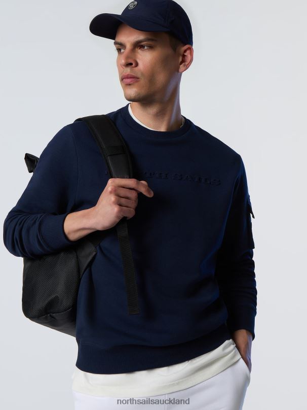 SWEATSHIRT WITH POCKET Navy blue Clothing Men X20HV273 North Sails
