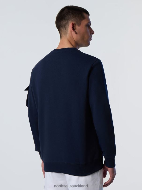 SWEATSHIRT WITH POCKET Navy blue Clothing Men X20HV273 North Sails