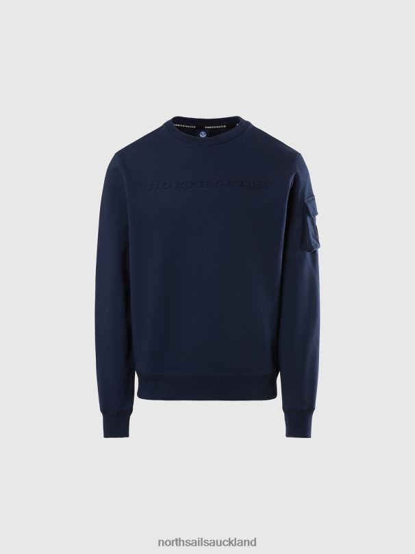 SWEATSHIRT WITH POCKET Navy blue Clothing Men X20HV273 North Sails