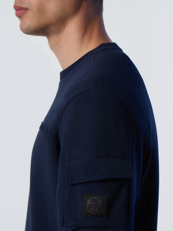 SWEATSHIRT WITH POCKET Navy blue Clothing Men X20HV273 North Sails