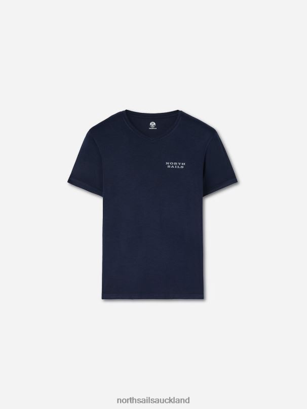 BAMBOO V-NECK T-SHIRT Navy blue Clothing Men X20HV496 North Sails