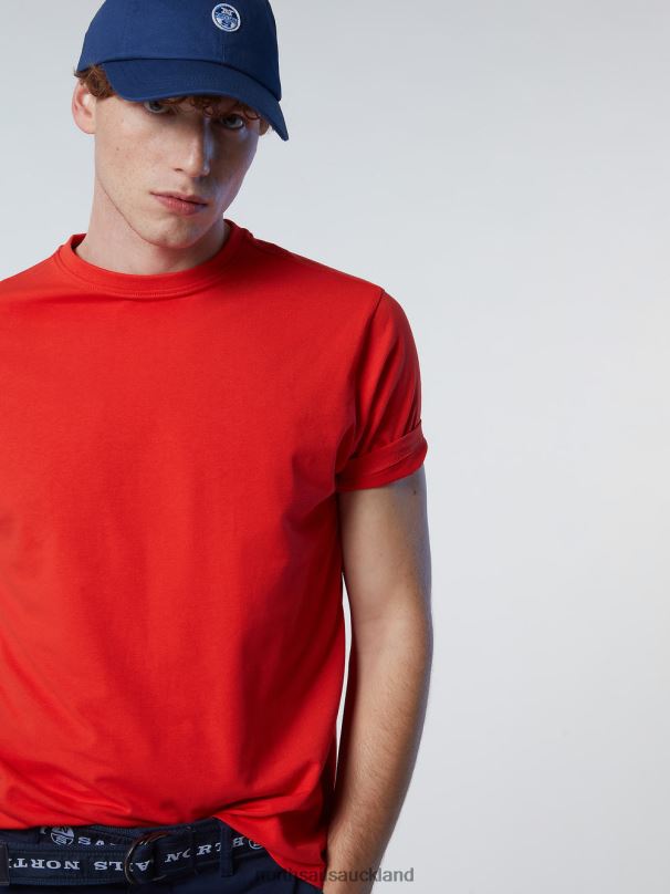 ORGANIC COTTON T-SHIRT Bright orange Clothing Men X20HV185 North Sails