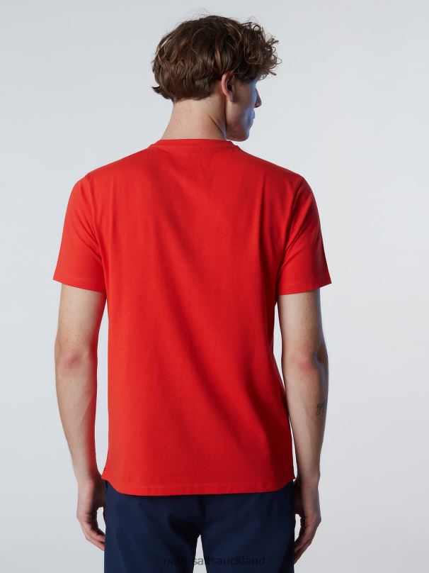 ORGANIC COTTON T-SHIRT Bright orange Clothing Men X20HV185 North Sails