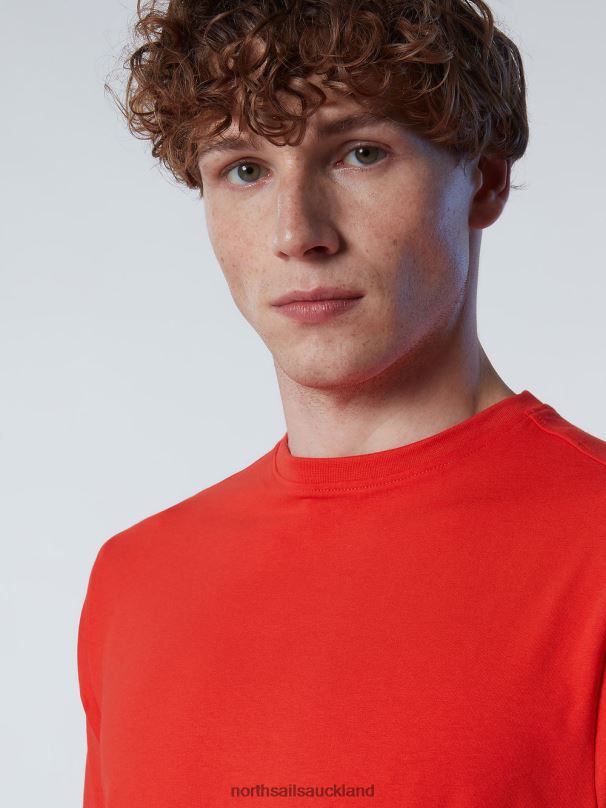 ORGANIC COTTON T-SHIRT Bright orange Clothing Men X20HV185 North Sails
