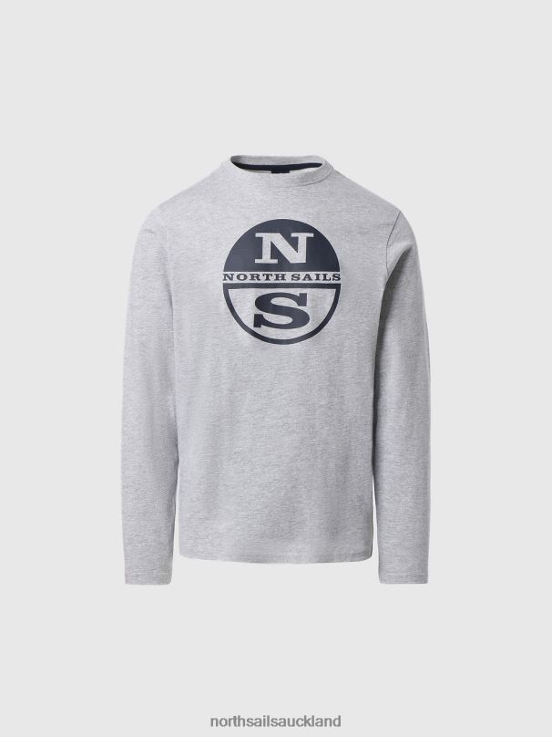 ORGANIC JERSEY T-SHIRT Medium grey melange Clothing Men X20HV817 North Sails