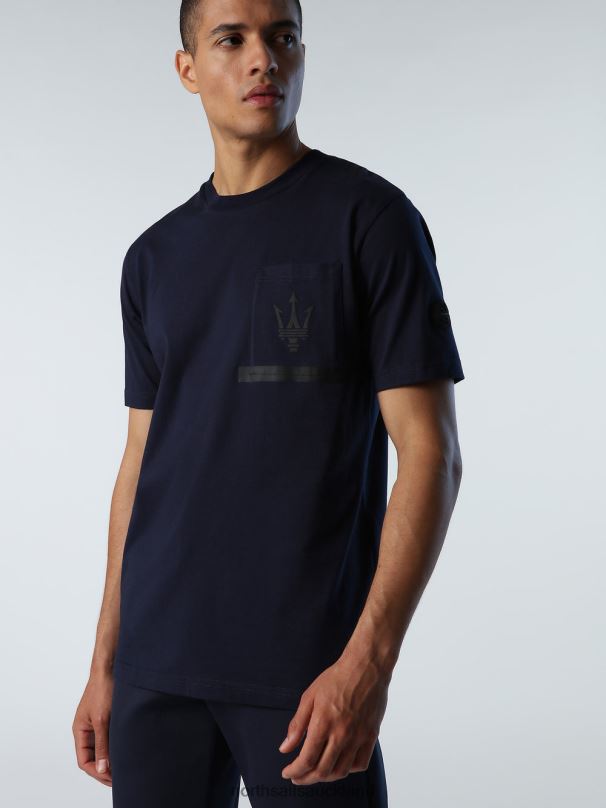 ORGANIC JERSEY T-SHIRT X MASERATI Navy blue Clothing Men X20HV713 North Sails