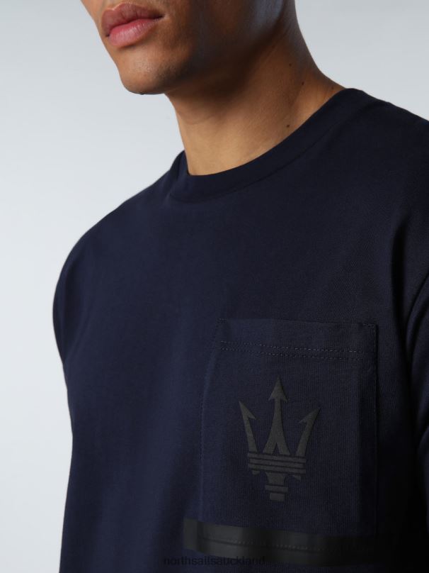 ORGANIC JERSEY T-SHIRT X MASERATI Navy blue Clothing Men X20HV713 North Sails