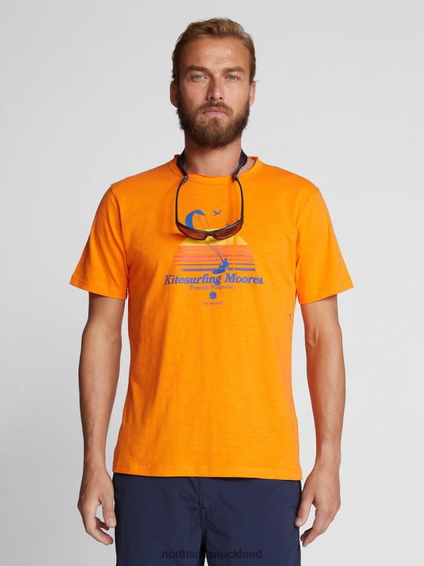 PRINTED T-SHIRT Vibrant orange Clothing Men X20HV1123 North Sails