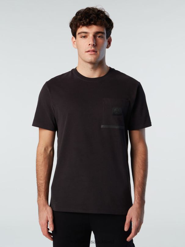 T-SHIRT WITH CHEST POCKET Black Clothing Men X20HV192 North Sails