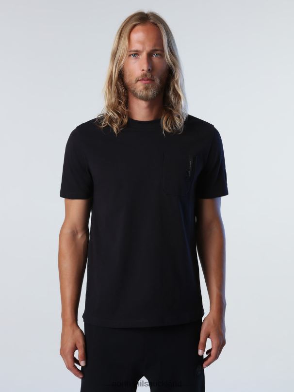T-SHIRT WITH CHEST POCKET Black Clothing Men X20HV813 North Sails