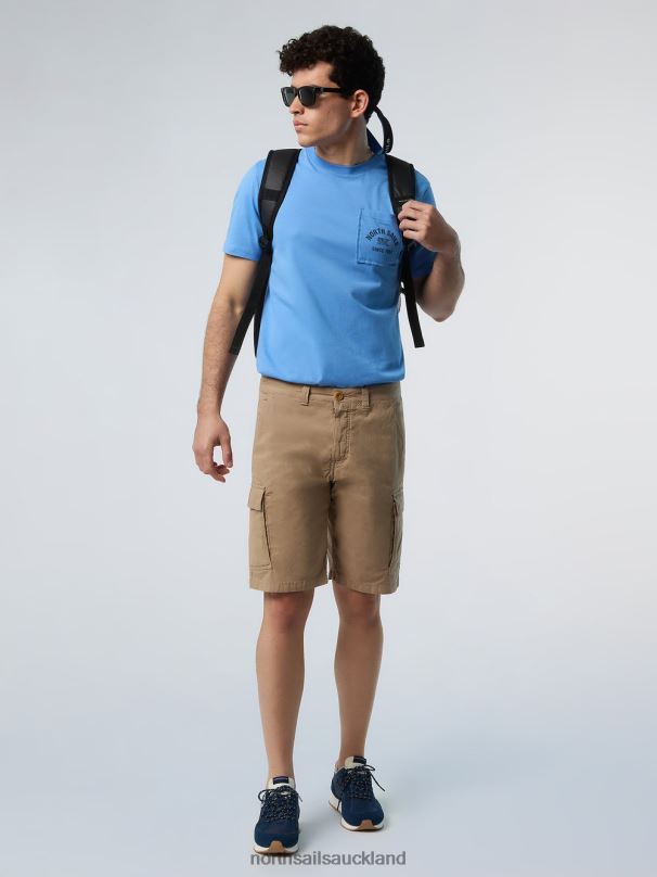 T-SHIRT WITH CHEST POCKET Cornflower blue Clothing Men X20HV161 North Sails