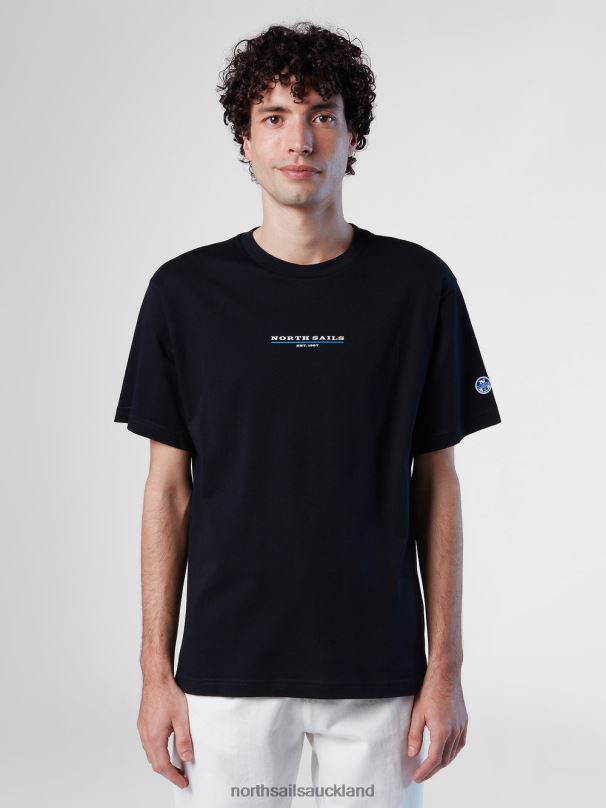 T-SHIRT WITH CHEST PRINT Black Clothing Men X20HV157 North Sails