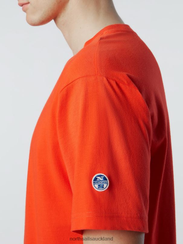 T-SHIRT WITH CHEST PRINT Bright orange Clothing Men X20HV153 North Sails