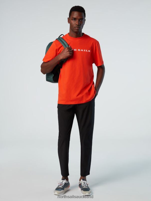 T-SHIRT WITH CHEST PRINT Bright orange Clothing Men X20HV164 North Sails
