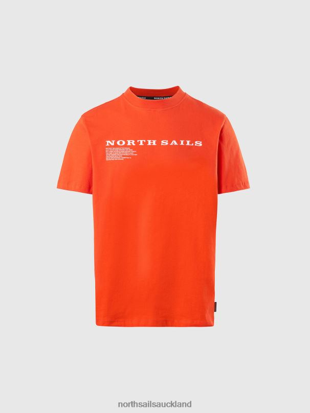 T-SHIRT WITH CHEST PRINT Bright orange Clothing Men X20HV164 North Sails