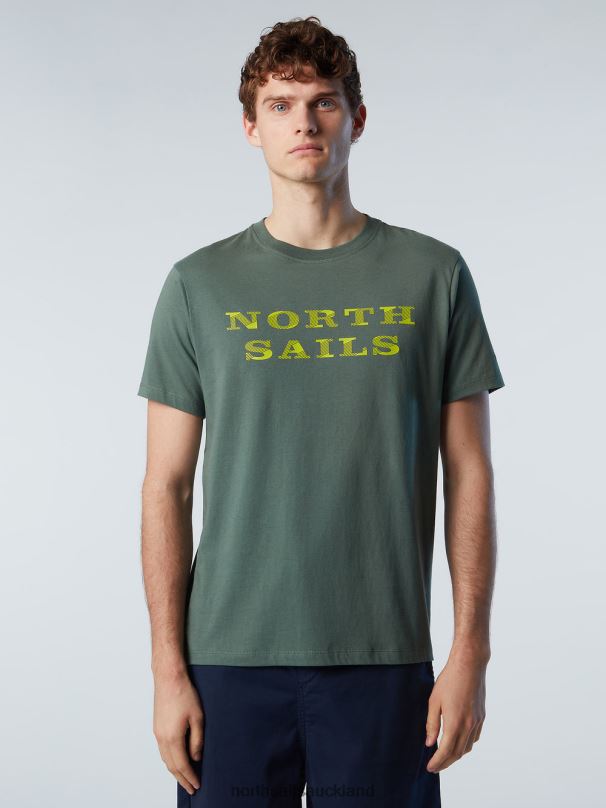 T-SHIRT WITH CHEST PRINT Military green Clothing Men X20HV144 North Sails