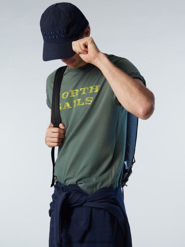 T-SHIRT WITH CHEST PRINT Military green Clothing Men X20HV144 North Sails