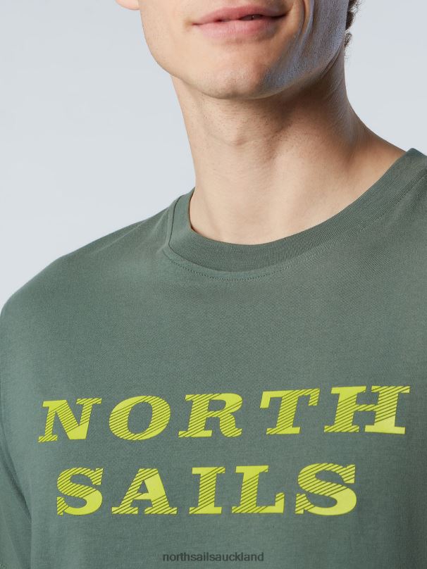 T-SHIRT WITH CHEST PRINT Military green Clothing Men X20HV144 North Sails