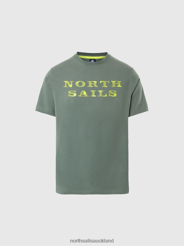 T-SHIRT WITH CHEST PRINT Military green Clothing Men X20HV144 North Sails